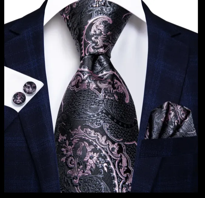 100% Jacquard Woven Silk Tie sets