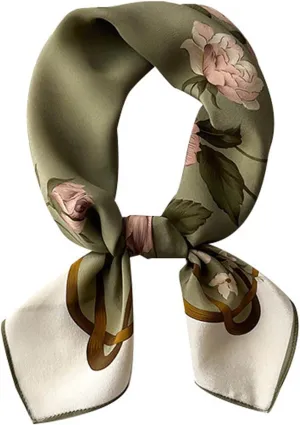 100% mulberry silk scarf,versatile temperament printed silk square scarf
