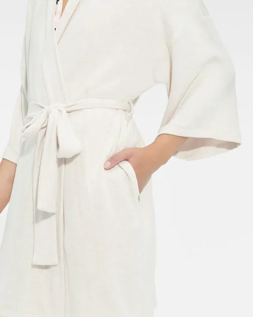 1125199 Oatmeal Heather Peached Knit Monrose Wrap Robe