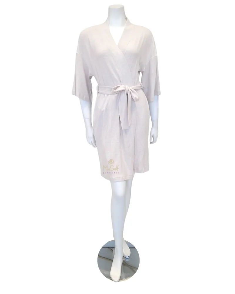 1125199 Oatmeal Heather Peached Knit Monrose Wrap Robe