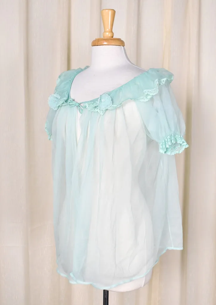 1960s Vintage Pistachio Bed Jacket