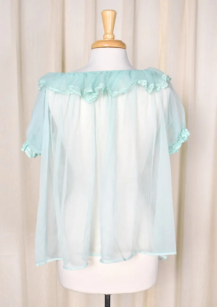 1960s Vintage Pistachio Bed Jacket