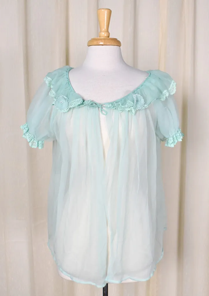 1960s Vintage Pistachio Bed Jacket