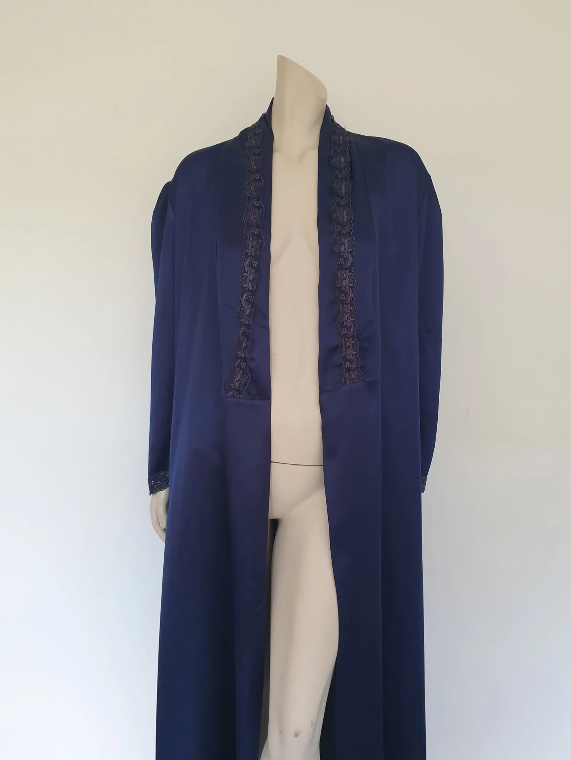 1980s Navy Blue Robe - L