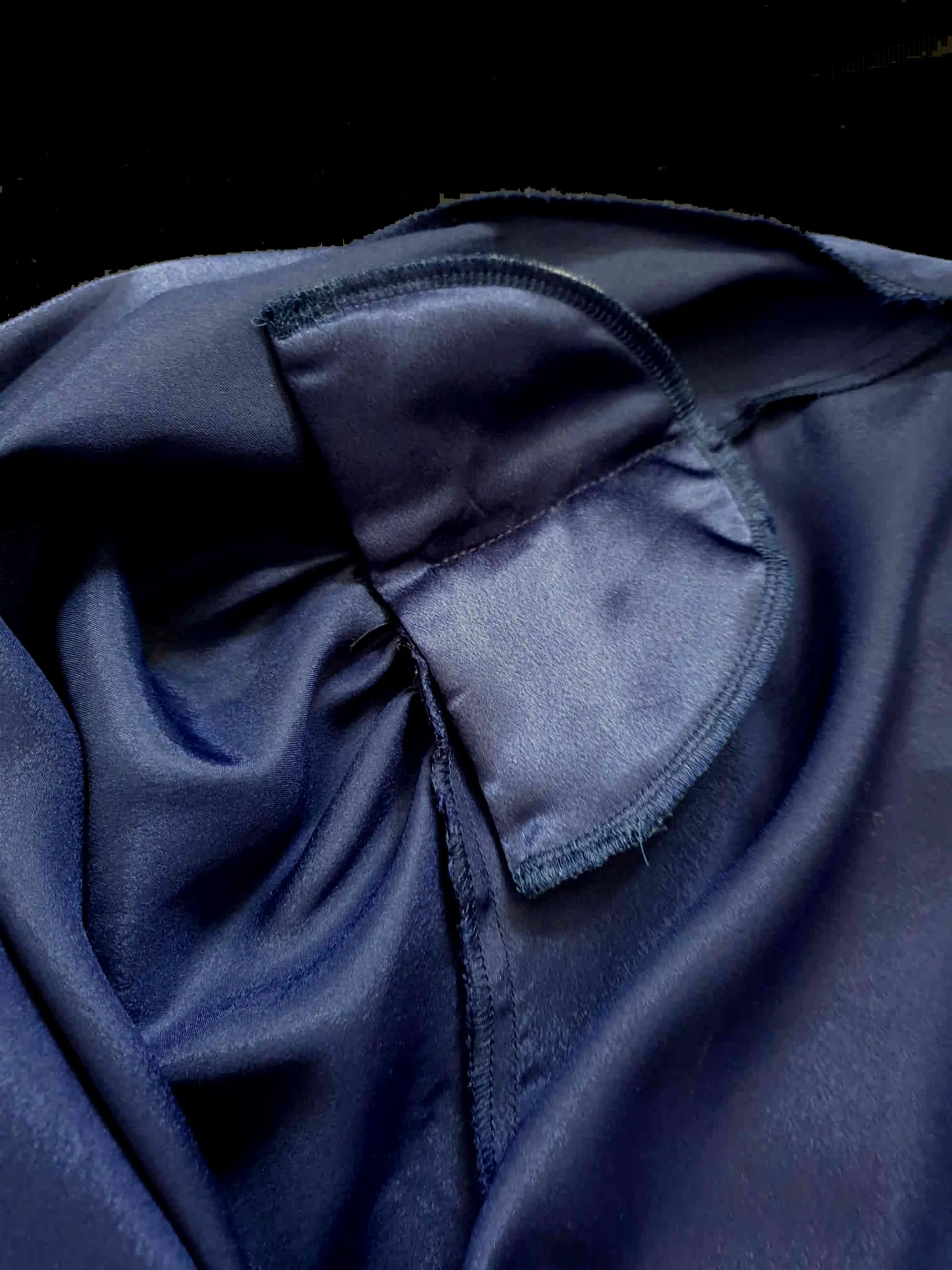 1980s Navy Blue Robe - L