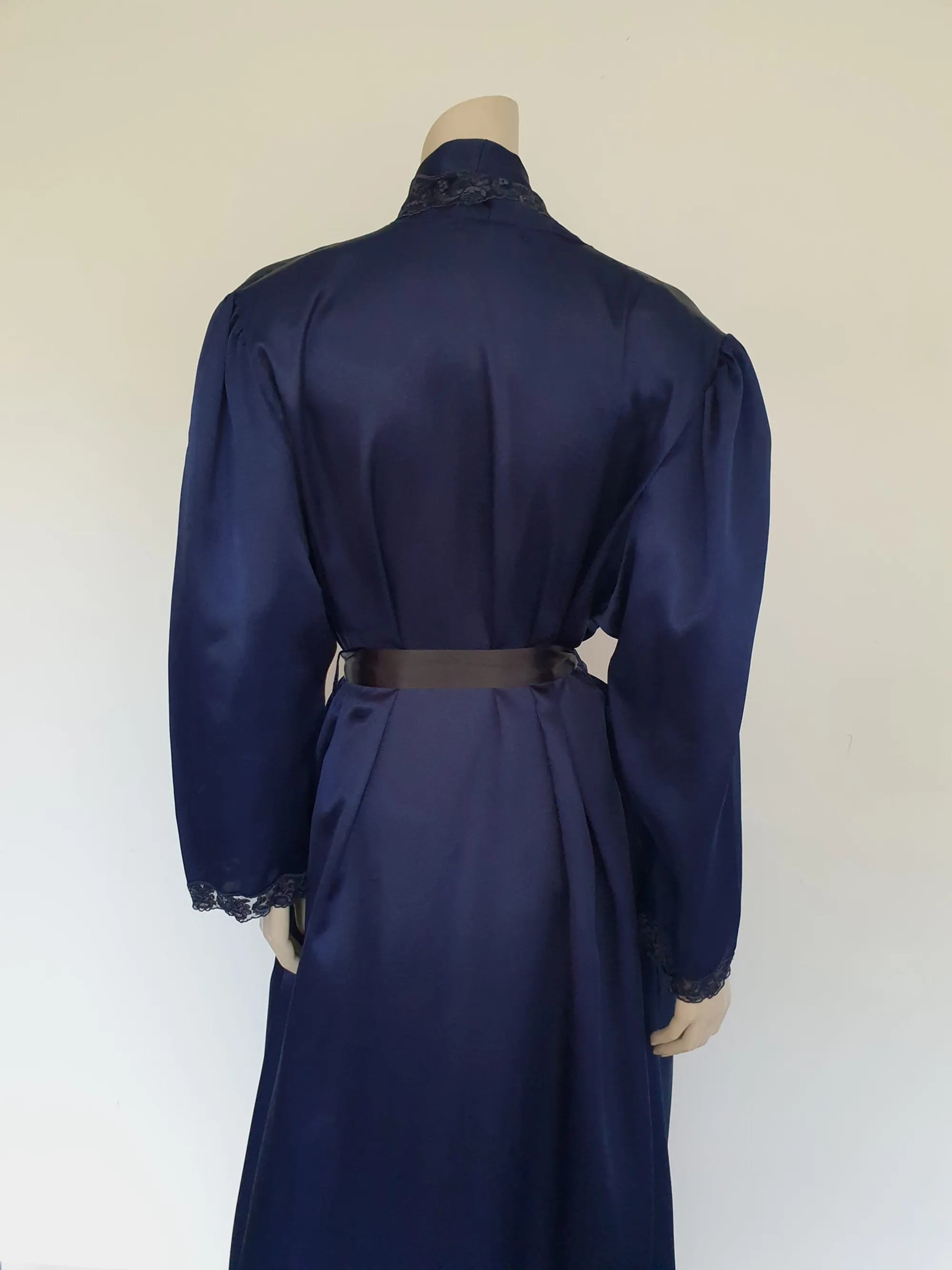 1980s Navy Blue Robe - L