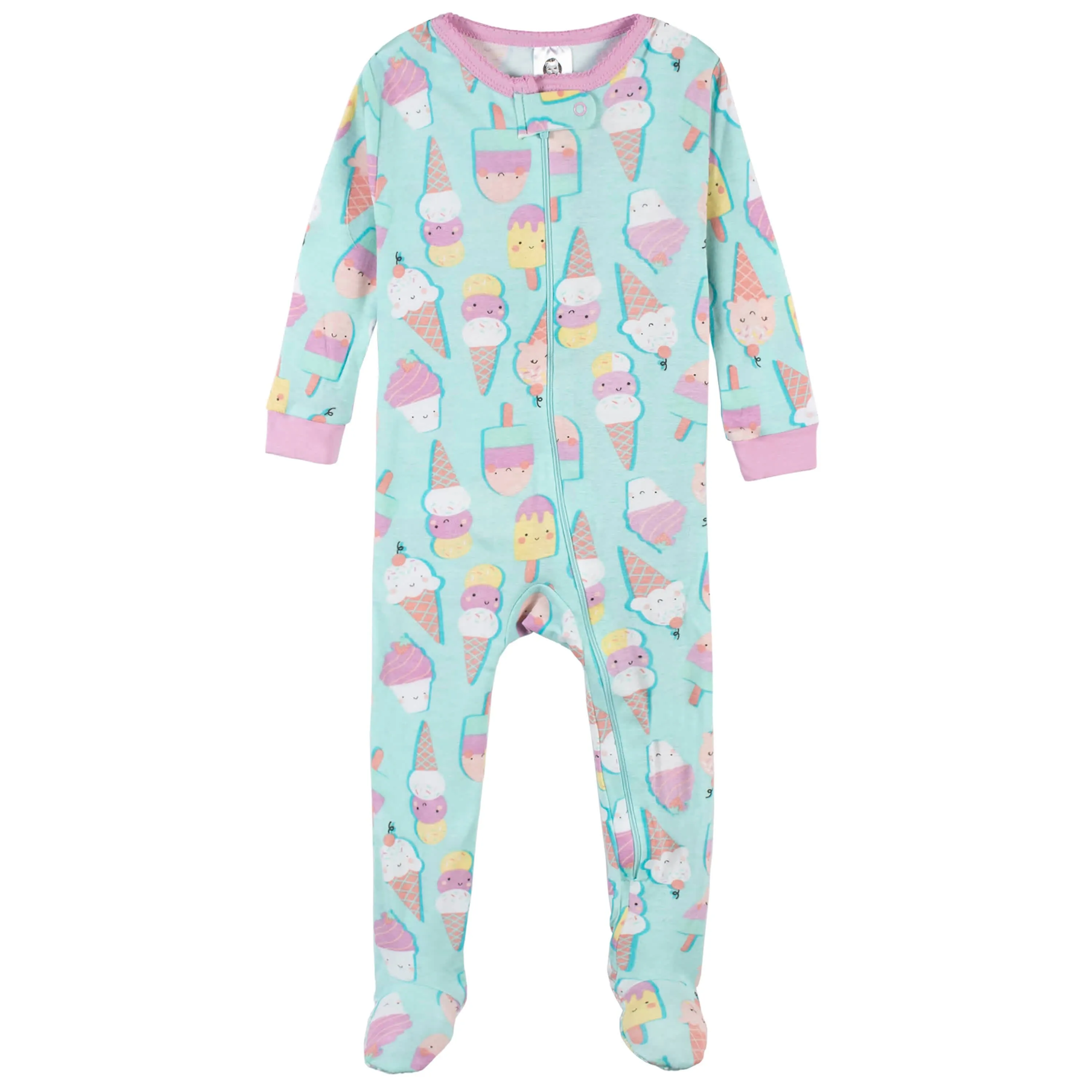 2-Pack Baby & Toddler Girls Ice Cream Dreams Snug Fit Footed Cotton Pajamas