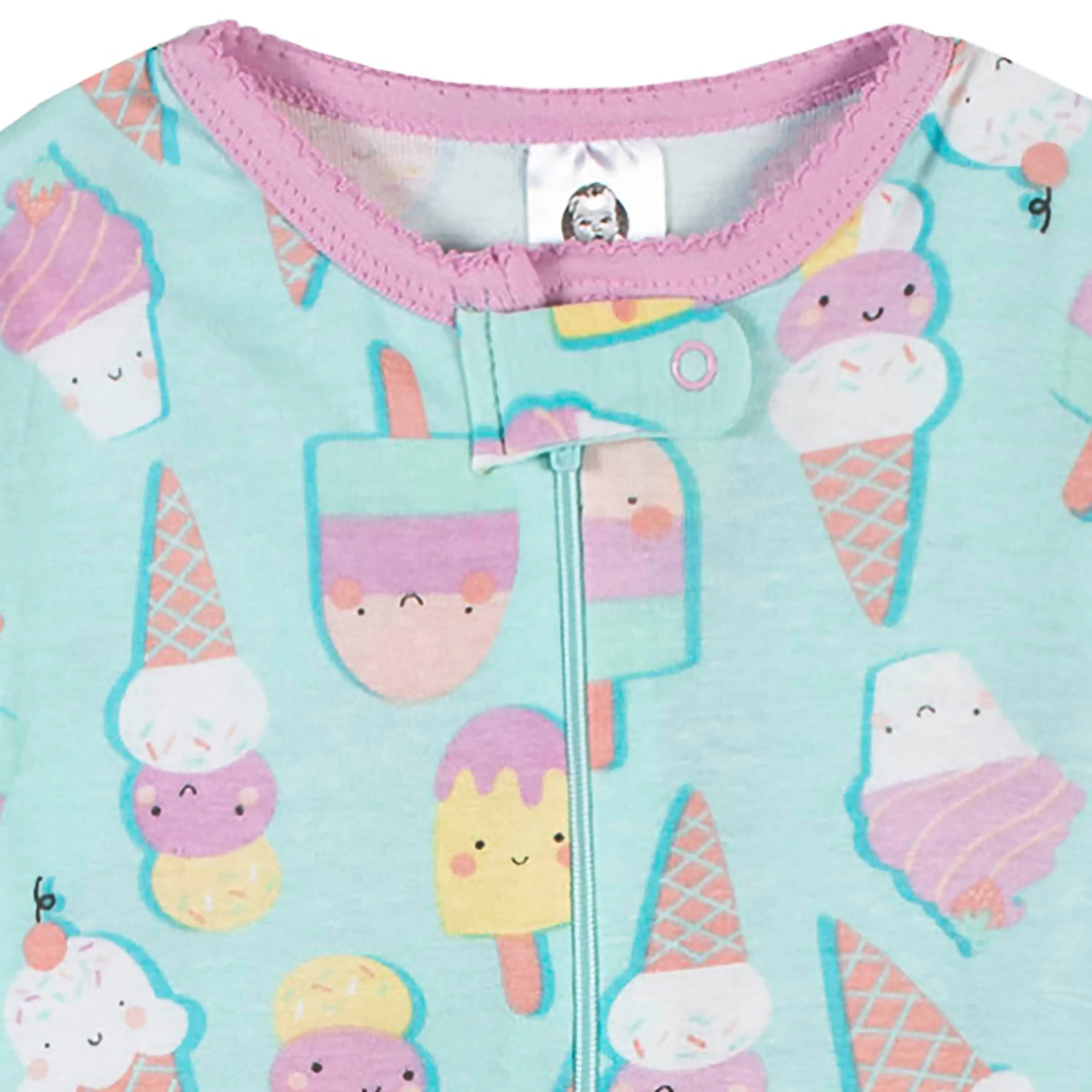 2-Pack Baby & Toddler Girls Ice Cream Dreams Snug Fit Footed Cotton Pajamas