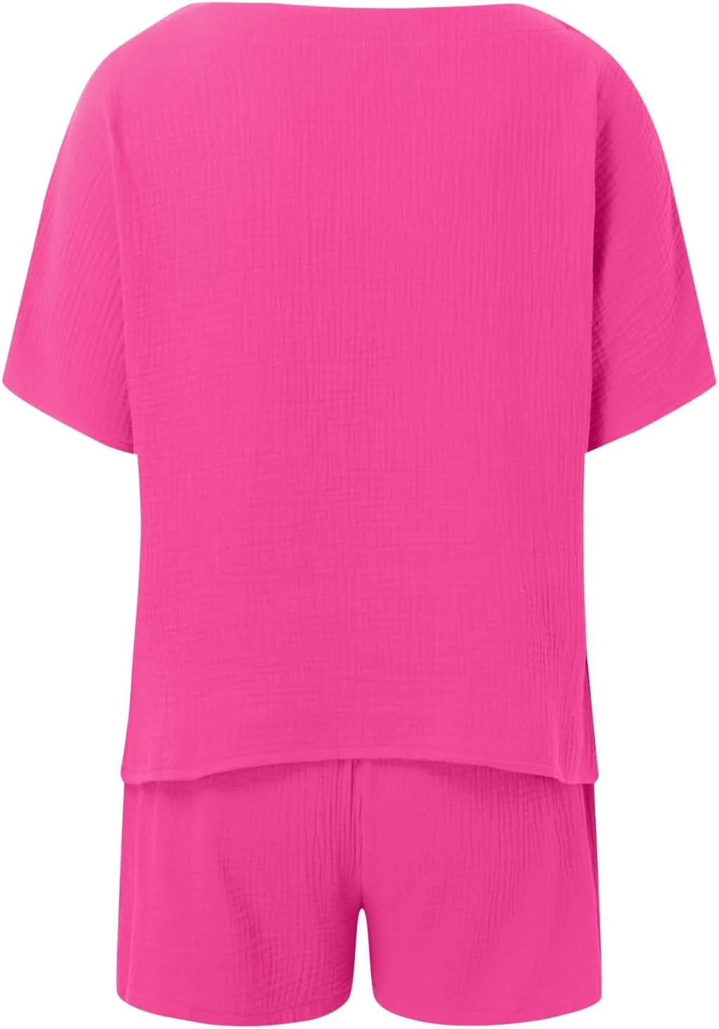 2 Piece Sets for Women Shorts Sweatsuit Outfits Short Sleeve V Neck T Shirts Drawstring Matching Set with Pockets
