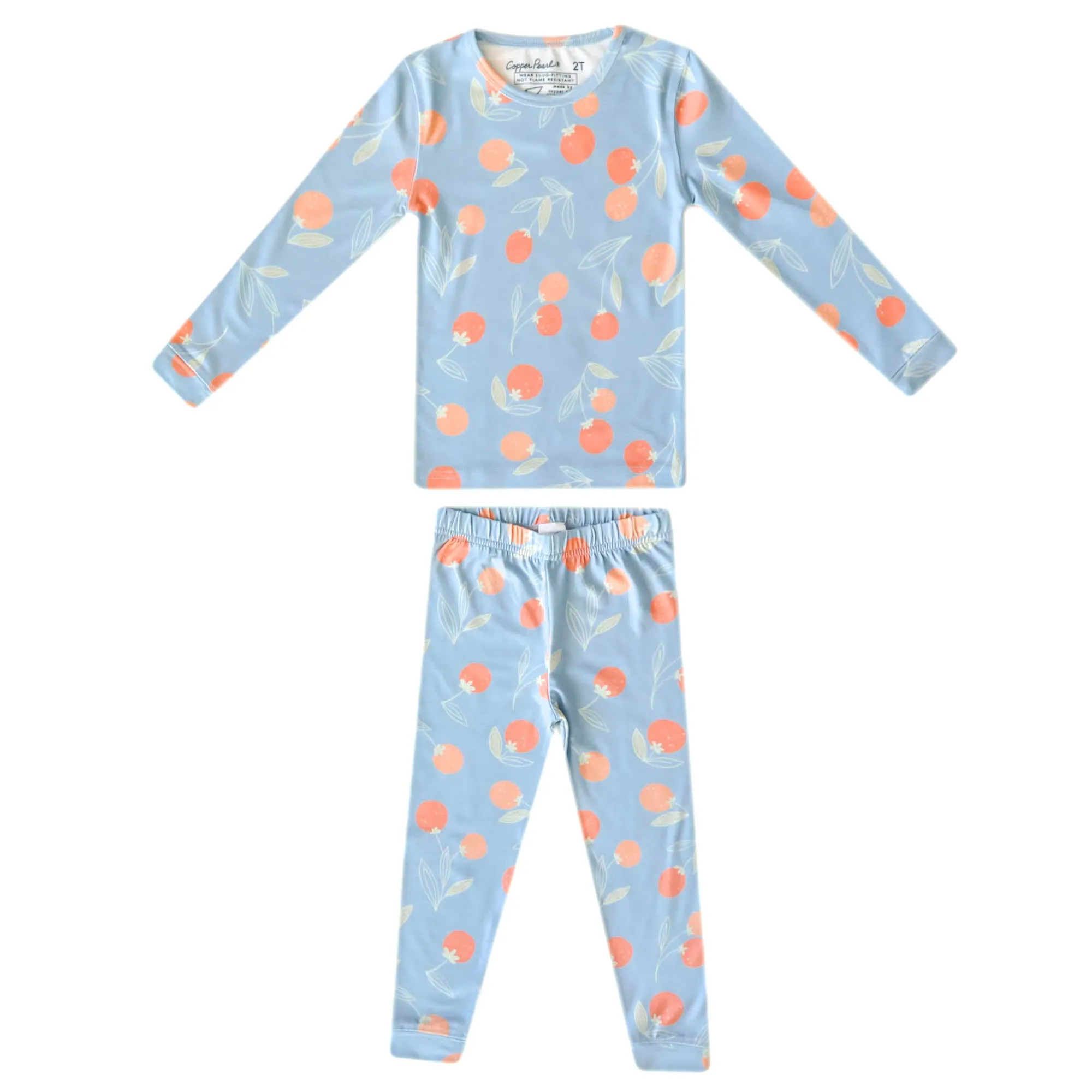 2pc Long Sleeve Pajama Set - Clementine