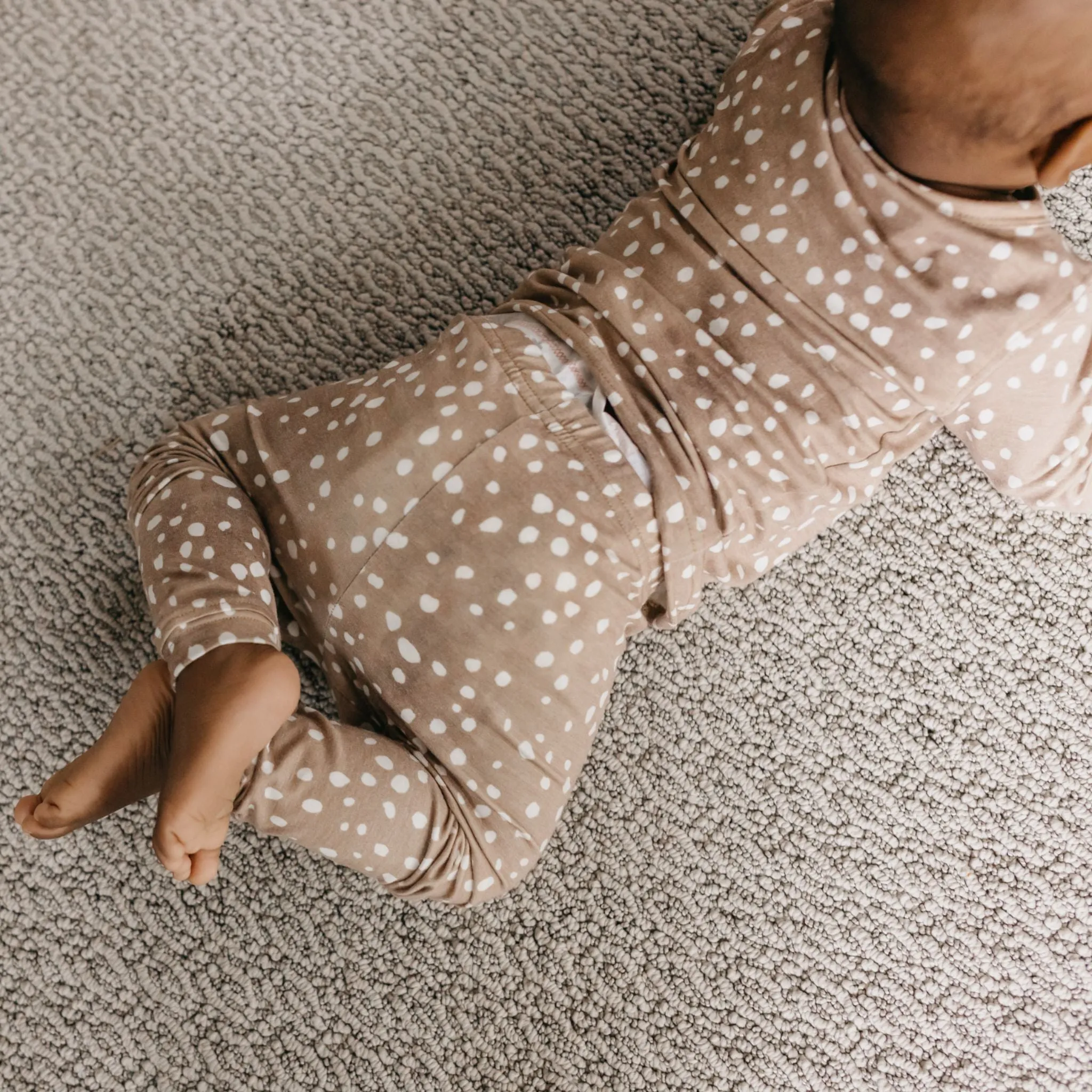 2pc Long Sleeve Pajama Set - Fawn