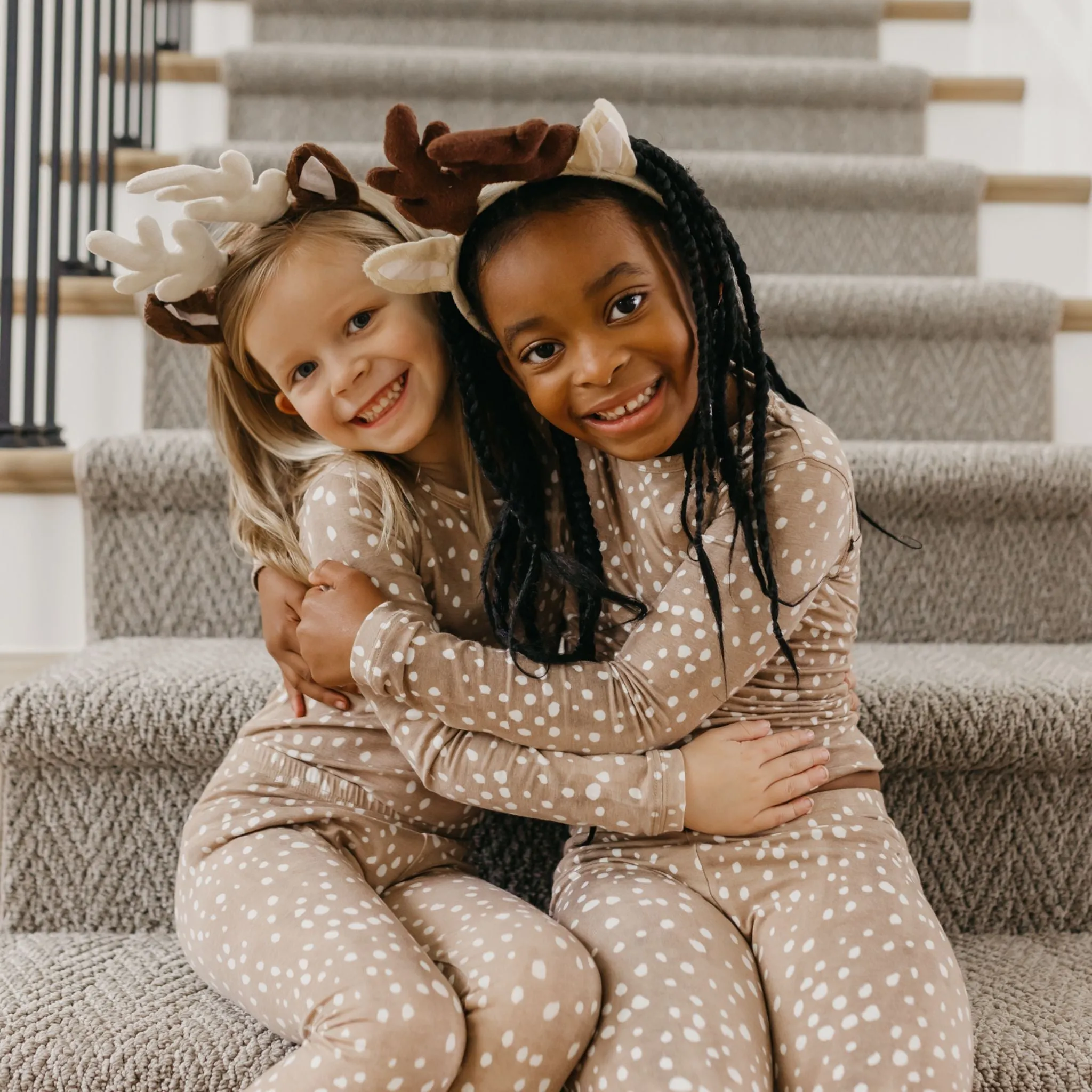 2pc Long Sleeve Pajama Set - Fawn