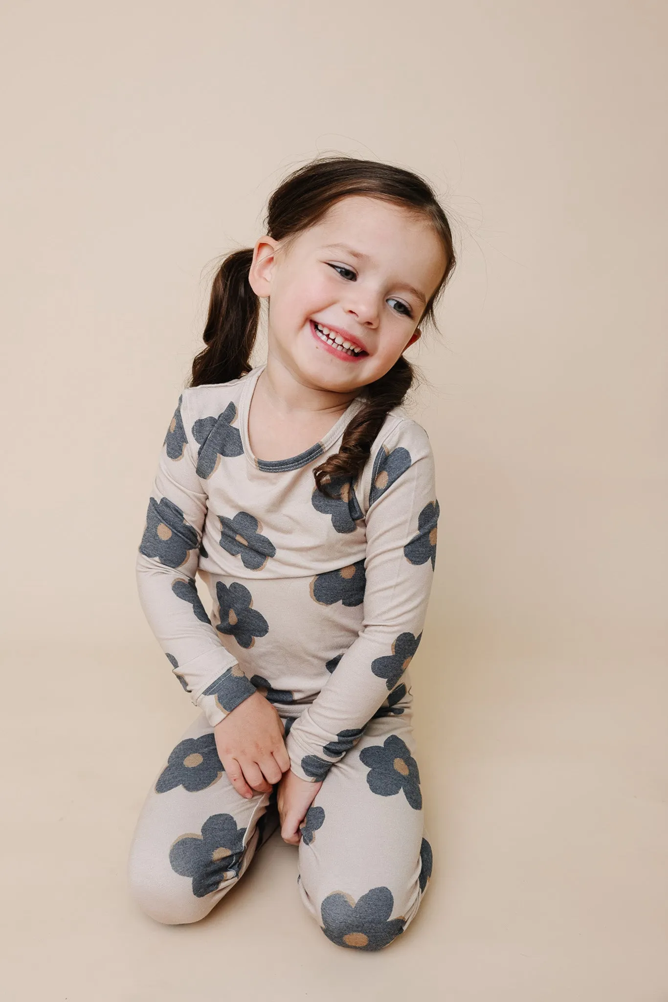 2pc Long Sleeve Pajama Set - Gemma In Tan