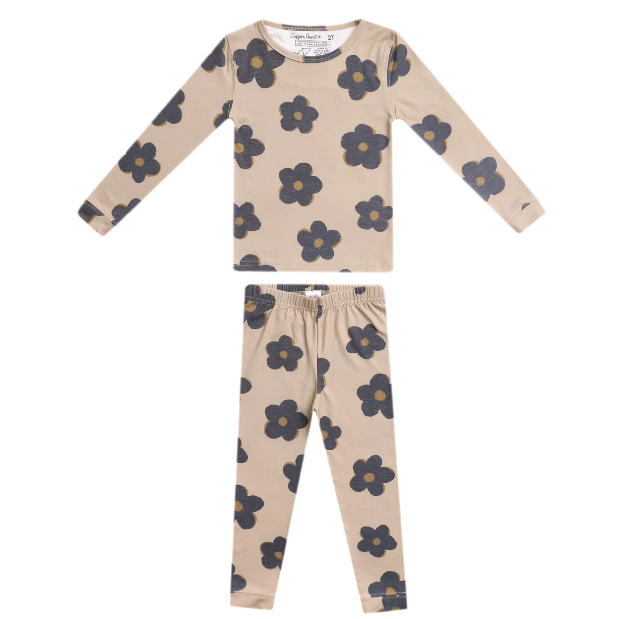 2pc Long Sleeve Pajama Set - Gemma In Tan