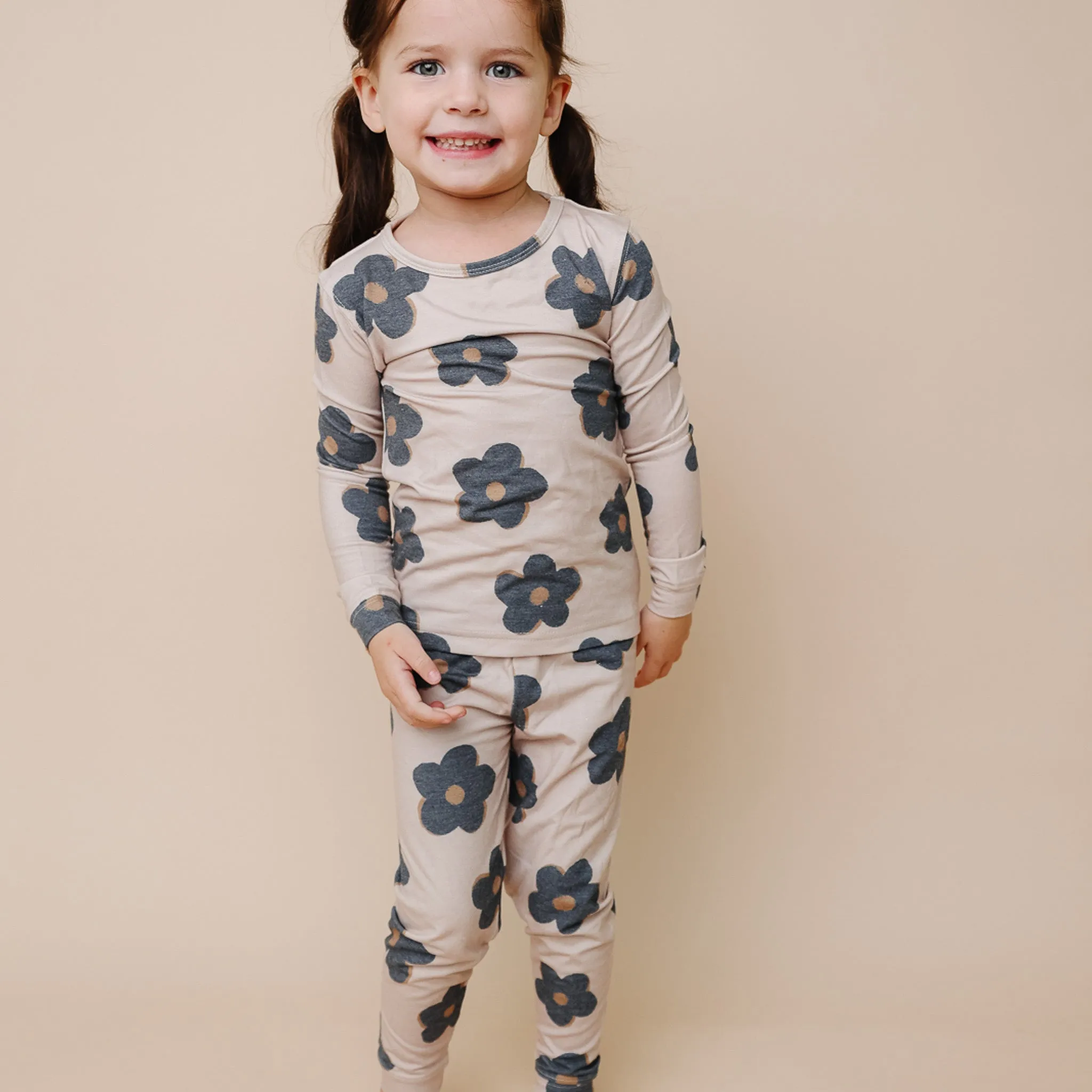 2pc Long Sleeve Pajama Set - Gemma In Tan