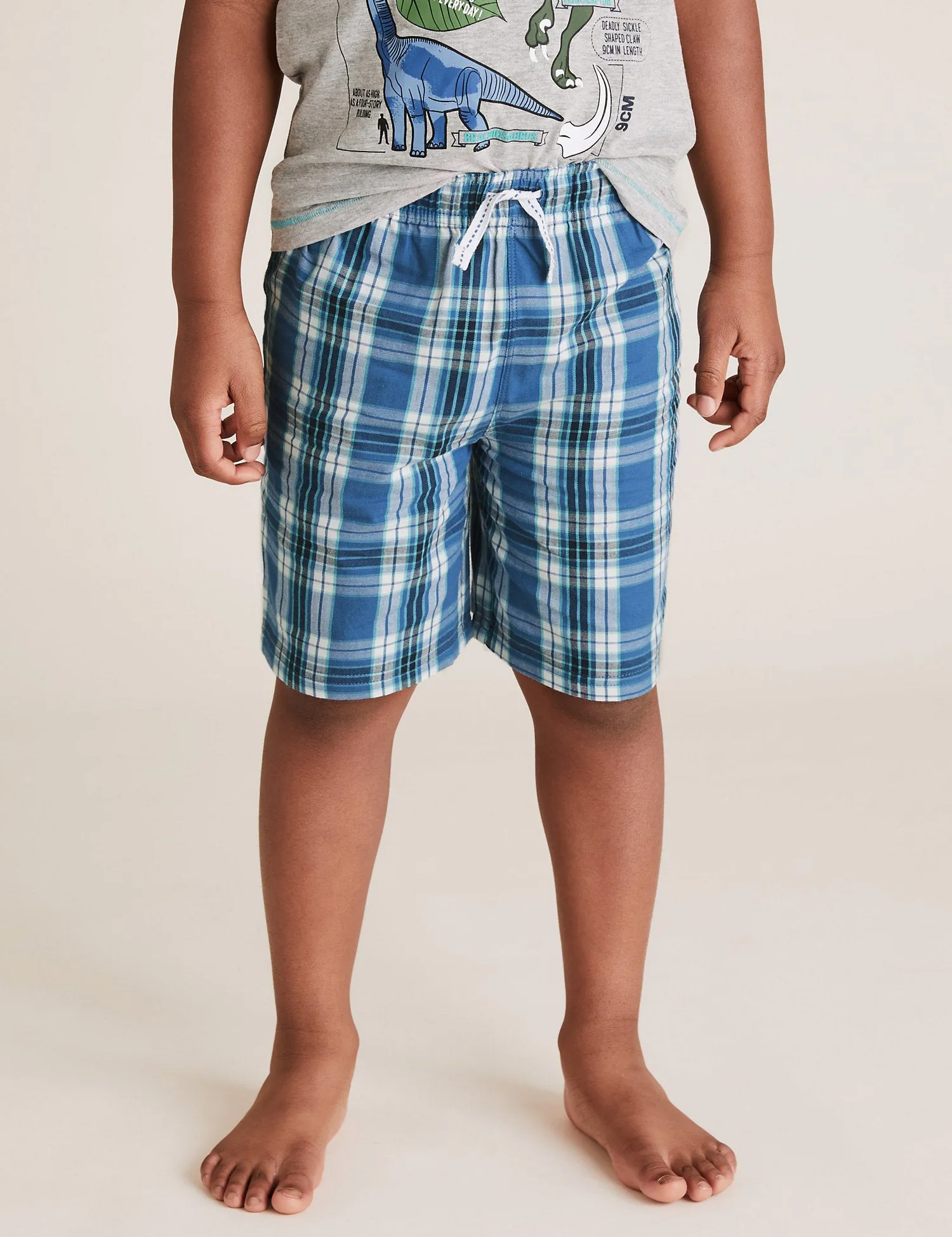 2pk Cotton Dinosaur Short Pyjama Sets