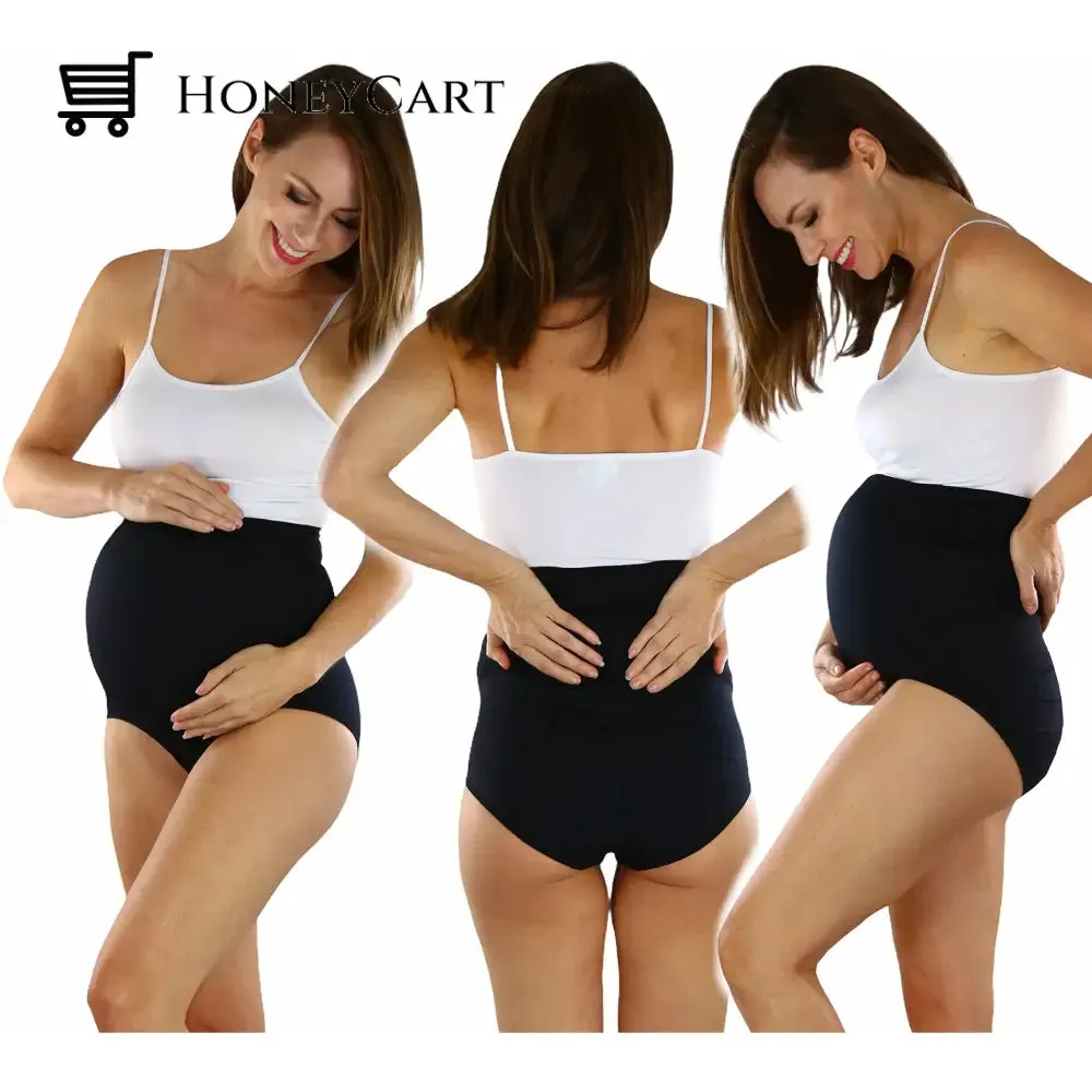 3-Pack: ToBeInStyle Women's High Waist Over The Bump Maternity Underwear