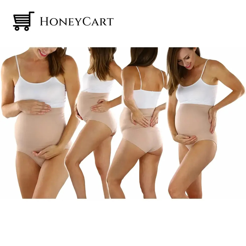 3-Pack: ToBeInStyle Women's High Waist Over The Bump Maternity Underwear