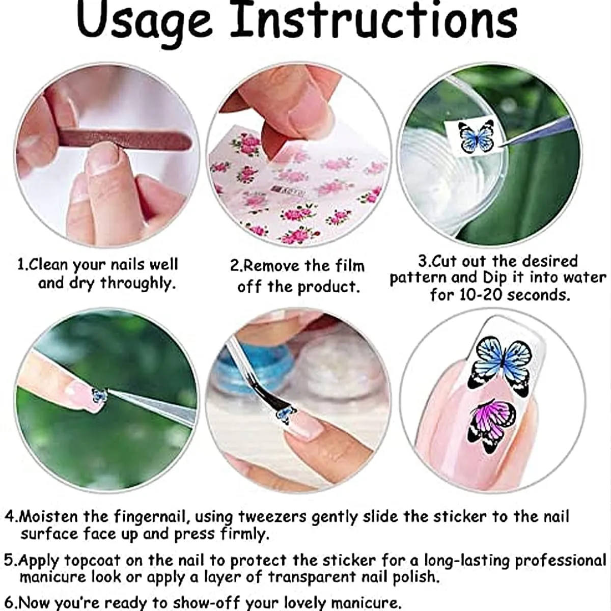 3 Sheets Cute Nail Stickers Nail Stickers Kawaii Anime 5d Nail Decals Cute Big Mouth Cartoon Small Nail Stickers for Nail Art DIY Nail Decorations for Women and Girls Nail Accessories