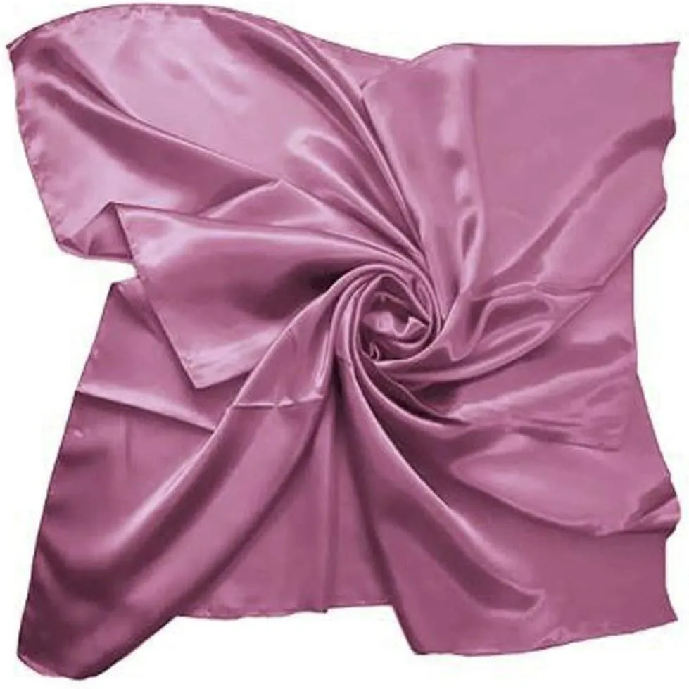 35 Inches Silk Head Scarf for Women Men Vintage Bandanas Satin Hair Lightweight Silk Wrap Neck Square Scarves