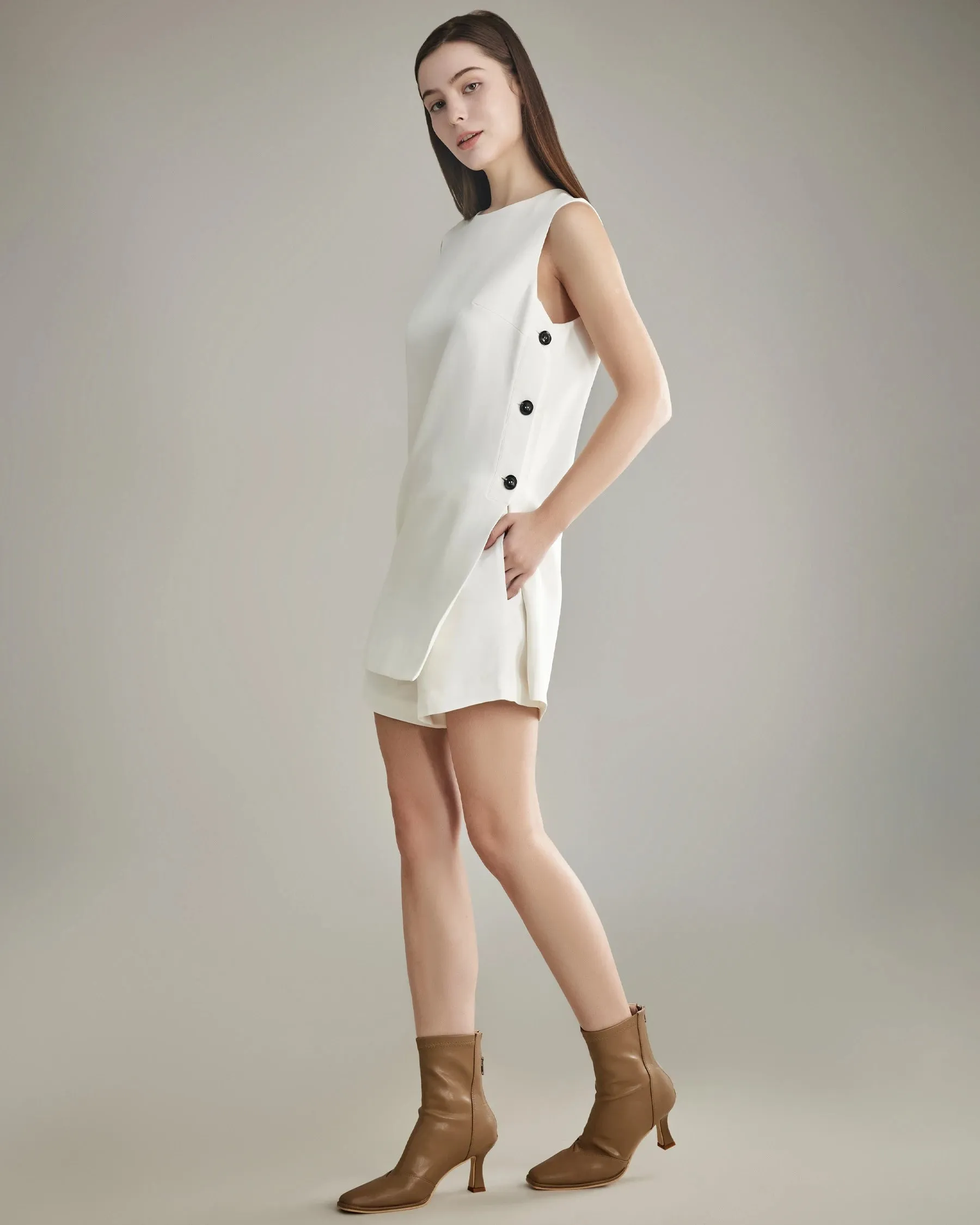40 Momme Silk Tank Mini Dress and Shorts Set