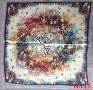 5050cm Suzhou Ladies Printed Real Silk/Silk Scarf/Hankerchief(No.16)