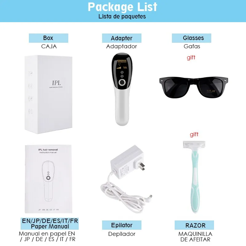 999999 Flash IPL Permanent Hair removal, Epilator Laser Hair Removal Machine