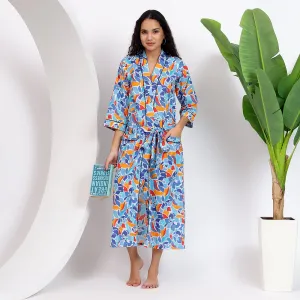 Abstract Cotton Robes for Women | Artistic Design & Comfort