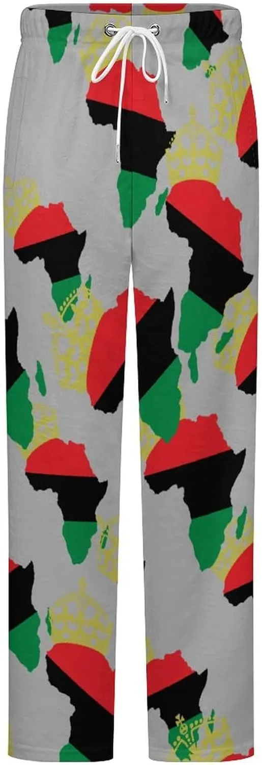 African American Pride Women's Flannel Pajama Pants Fleece Lounge Sleep Bottoms PJ