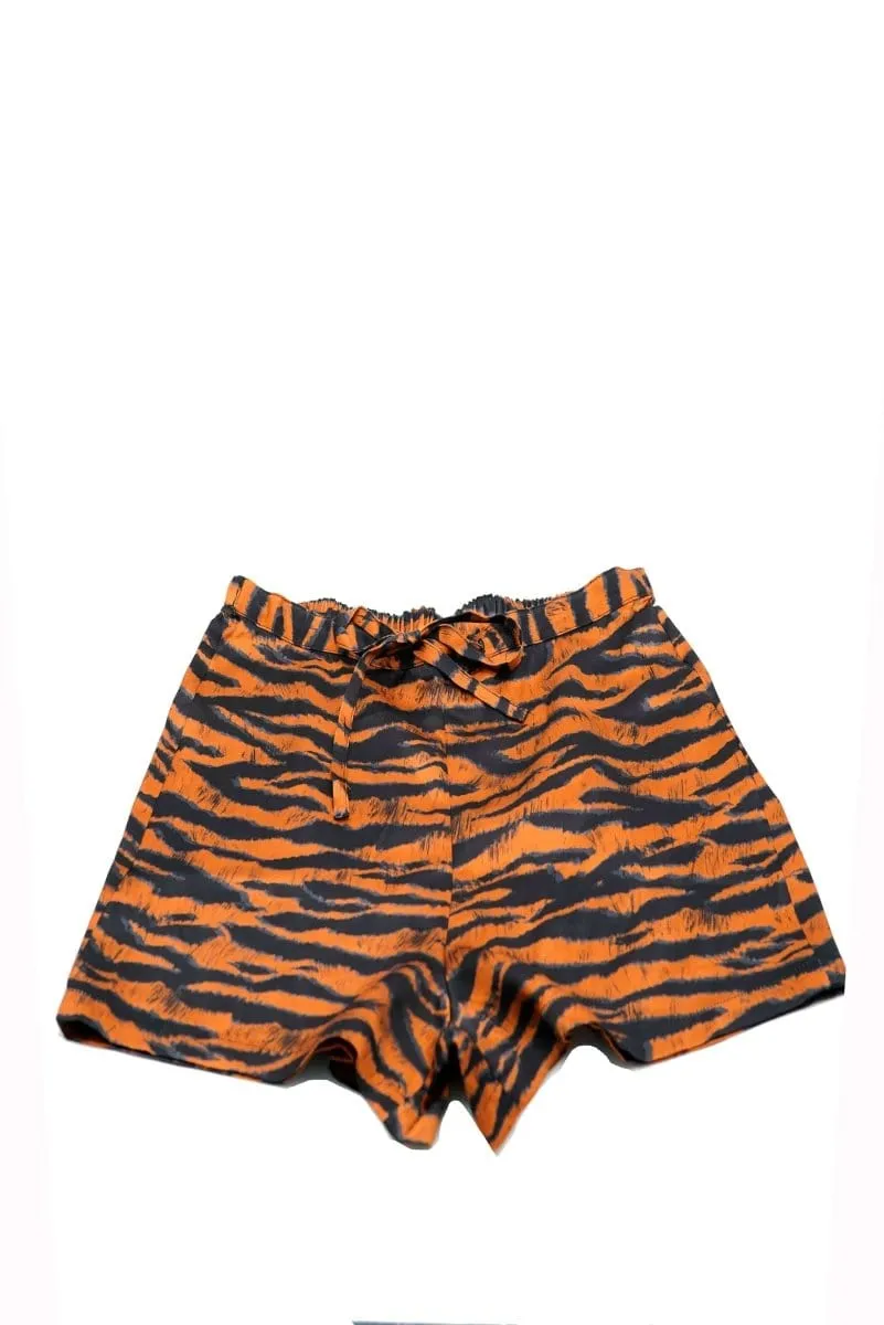 Agent Provocateur tiger pajamas short in brown size 6  ASL6118