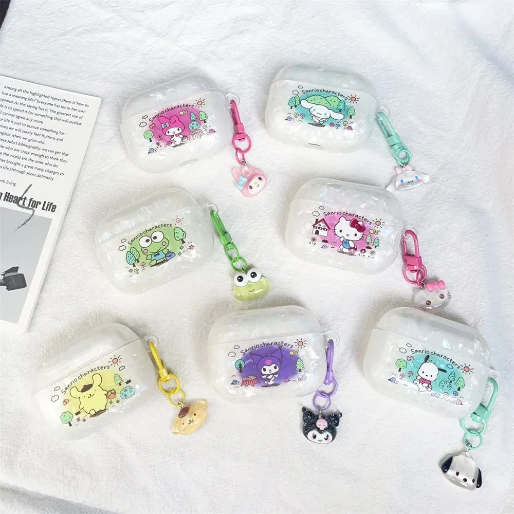 AirPods 4 Transparent Kawaii AirPod Case Sanrio AirPods Case With pendant