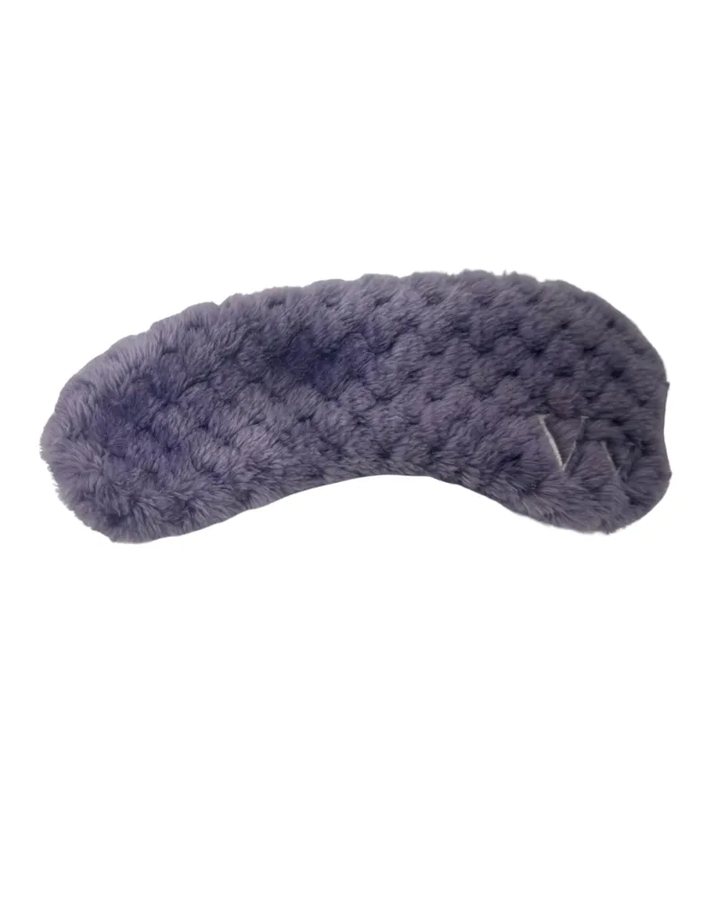 AL302LV Lavender Textured Furry Morning Robe & Eye Mask
