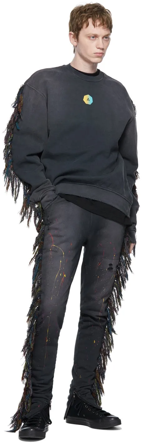 Alchemist Black Hand-Painted Know U Riders Lounge Pants