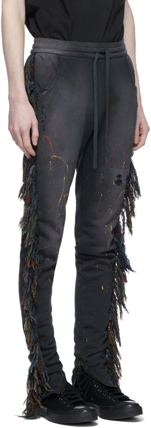 Alchemist Black Hand-Painted Know U Riders Lounge Pants