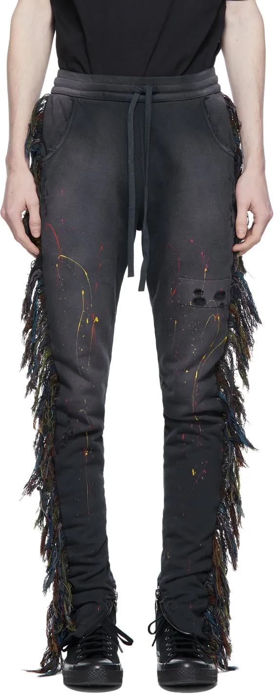Alchemist Black Hand-Painted Know U Riders Lounge Pants