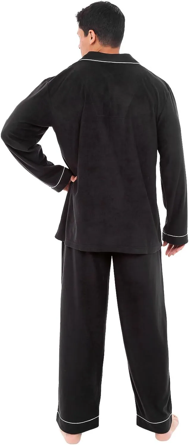 Alexander Del Rossa Men's Fleece Pajamas Set, Mens Warm Pajamas Set for, Mens Fleece PJs