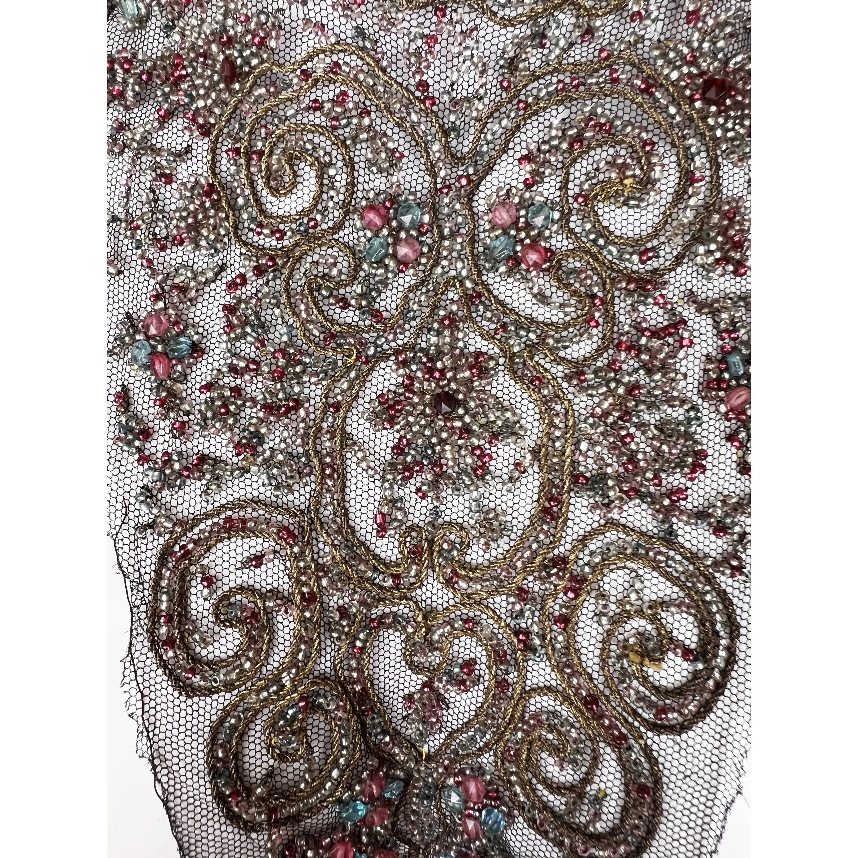Antique Victorian Beaded Remnant from High Neck Dress