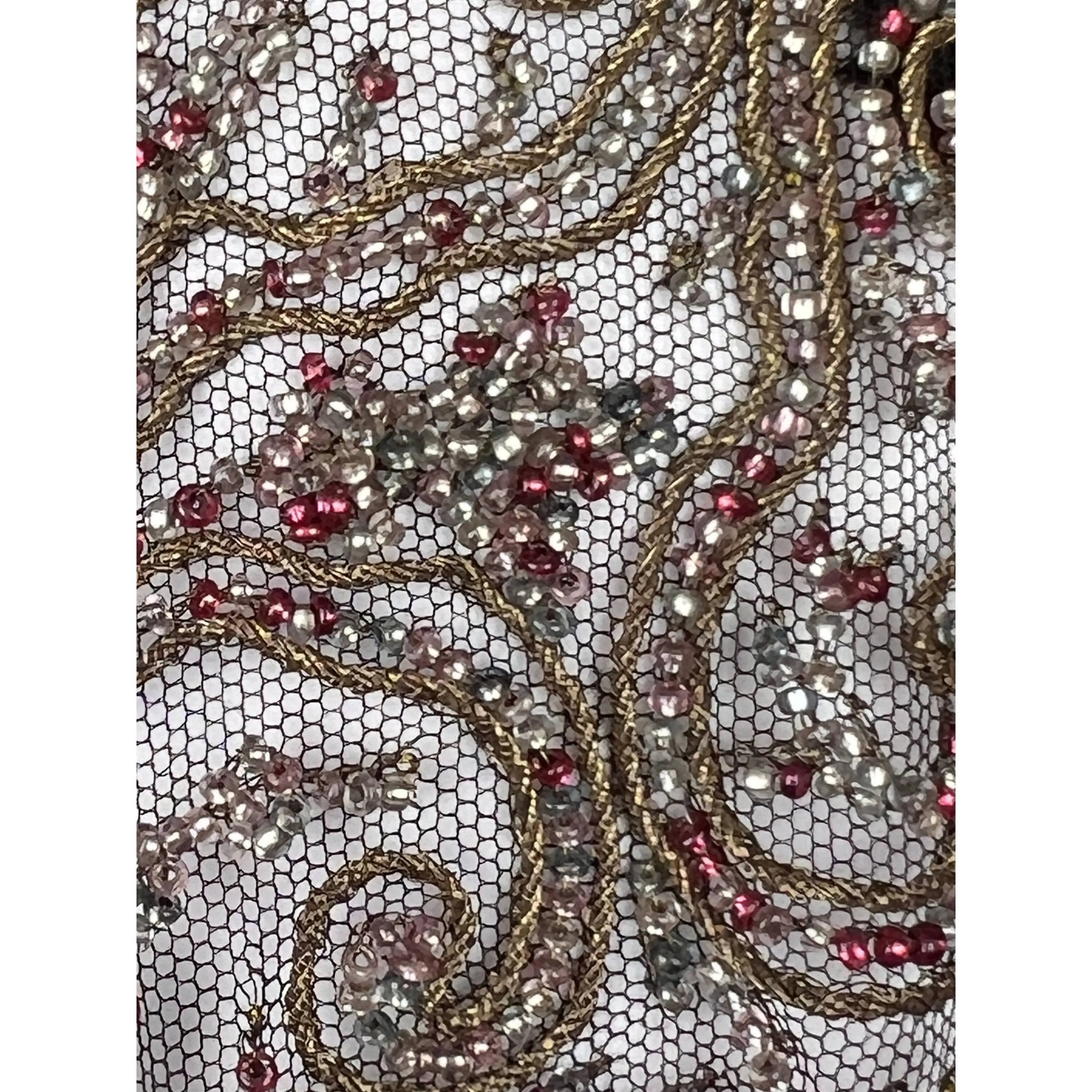 Antique Victorian Beaded Remnant from High Neck Dress