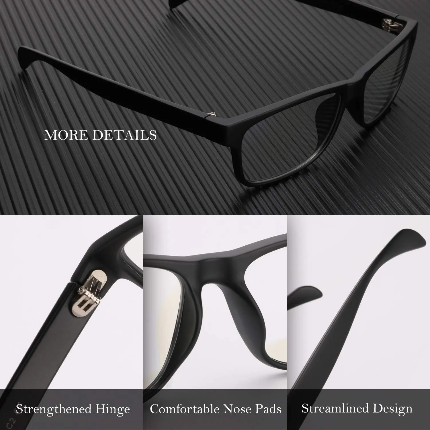 ANYLUV Blue Light Glasses for Men & Women, Lightweight Stylish Blue Light Blocking Glasses, Eye Strain Relief Eye Protection