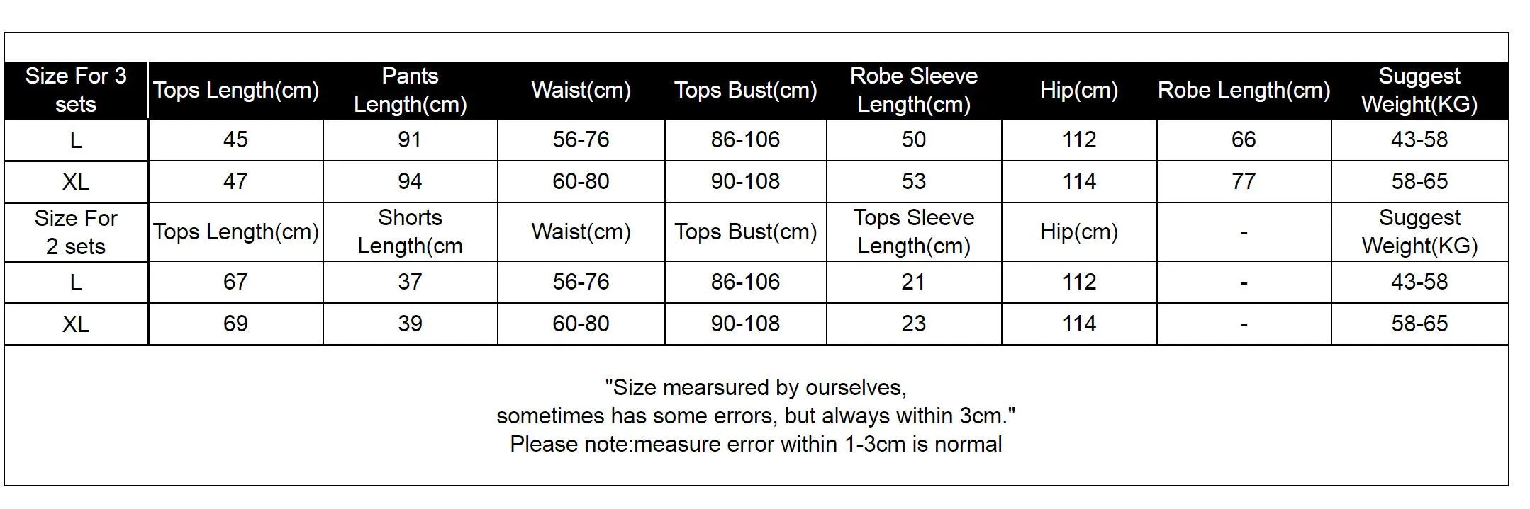 Ashoreshop Indoor Clothing New 3 PCS Women Pajamas Sets