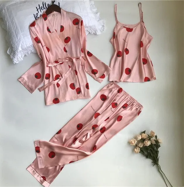 Ashoreshop Indoor Clothing New 3 PCS Women Pajamas Sets