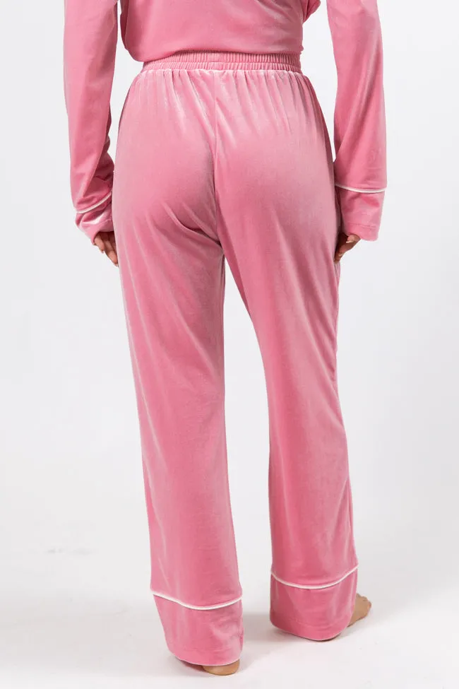 Asking Again Pink Velvet Lounge Pants FINAL SALE