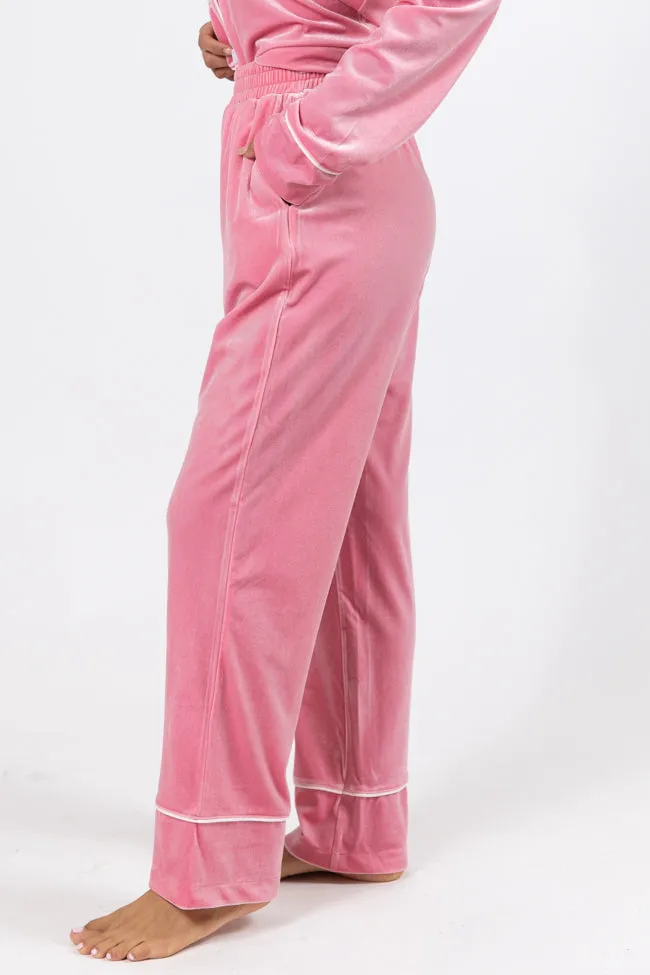 Asking Again Pink Velvet Lounge Pants FINAL SALE