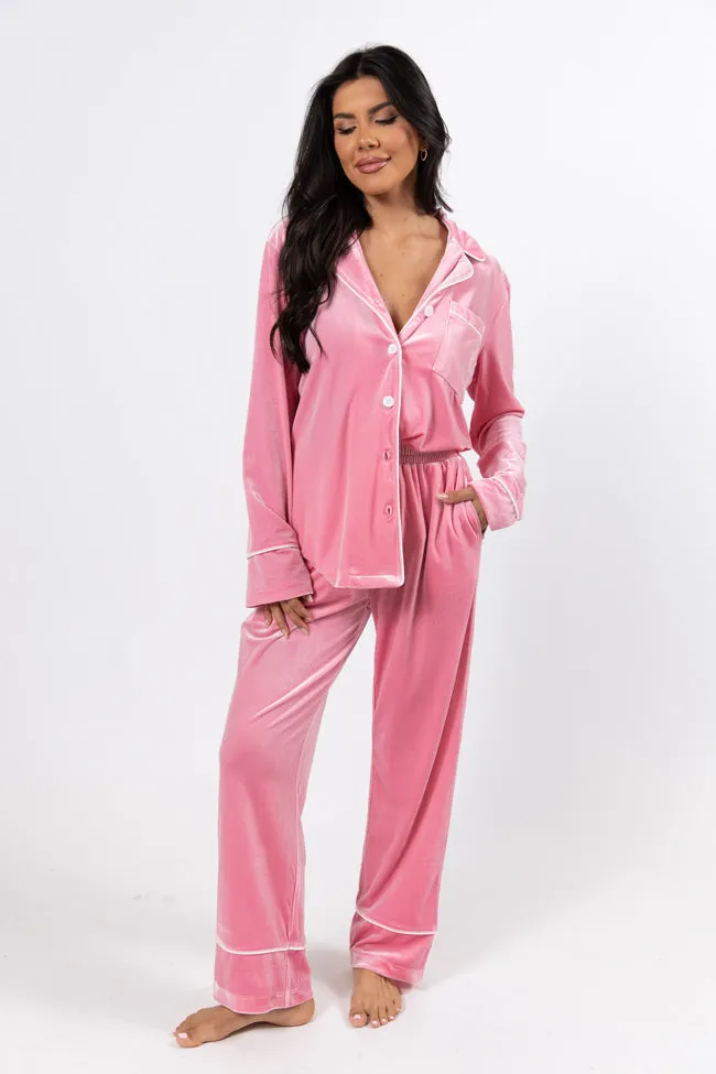 Asking Again Pink Velvet Lounge Pants FINAL SALE