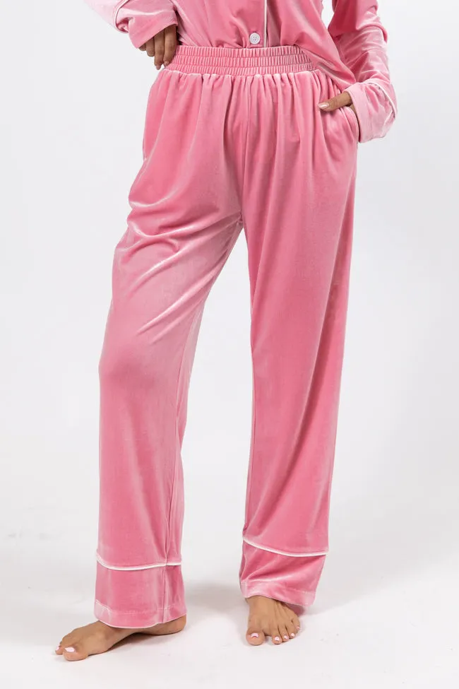 Asking Again Pink Velvet Lounge Pants FINAL SALE