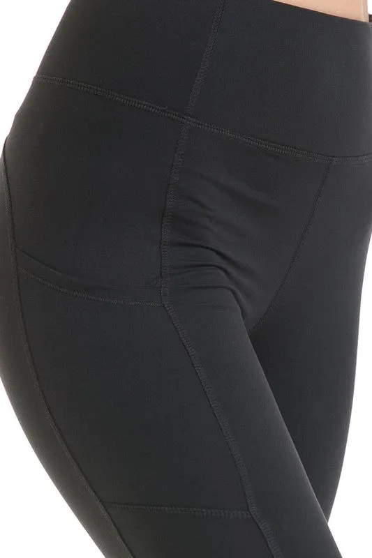 Athleisure Black Leggings with Pockets