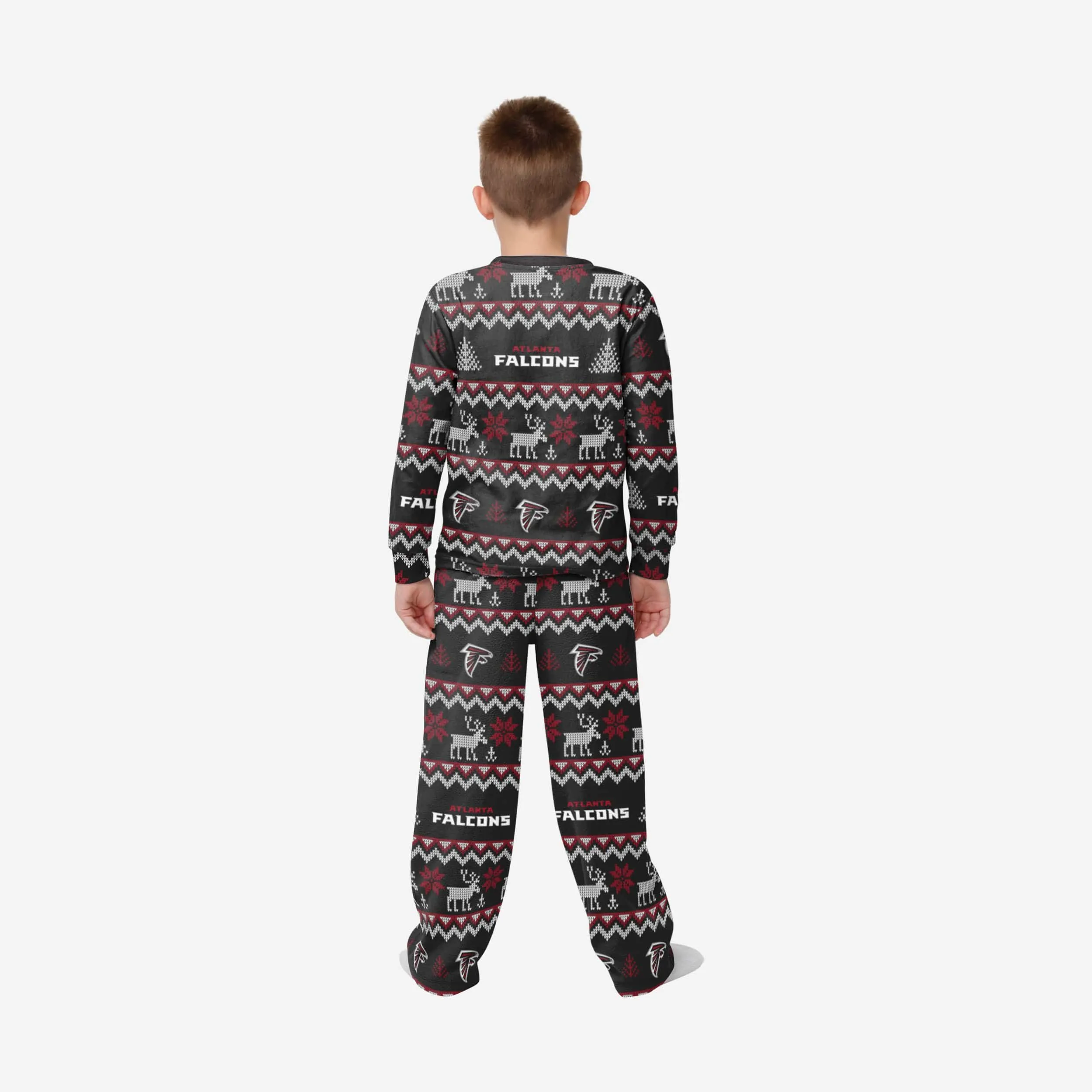 Atlanta Falcons Youth Ugly Pattern Family Holiday Pajamas
