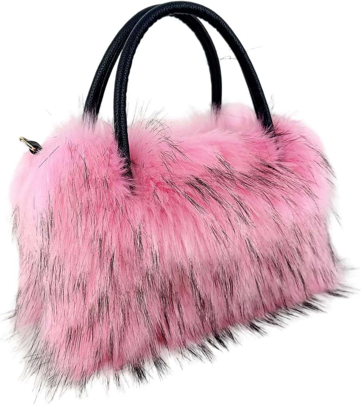 Aublinto Handbag Faux Fur Environmentally Friendly Plush Bag Women's Bag Faux Fur Shoulder Bag Fuzzy Purse Bucket Bag Handbag Fluffy Purse for Shopping Work Outdoors