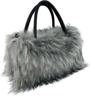 Aublinto Handbag Faux Fur Environmentally Friendly Plush Bag Women's Bag Faux Fur Shoulder Bag Fuzzy Purse Bucket Bag Handbag Fluffy Purse for Shopping Work Outdoors