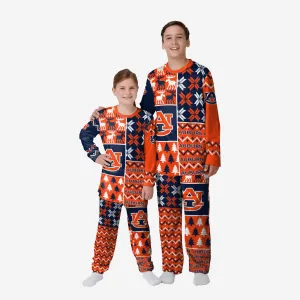 Auburn Tigers Youth Busy Block Family Holiday Pajamas